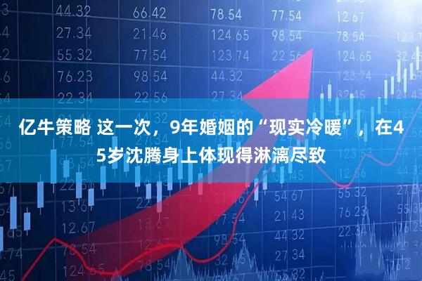 亿牛策略 这一次，9年婚姻的“现实冷暖”，在45岁沈腾身上体现得淋漓尽致